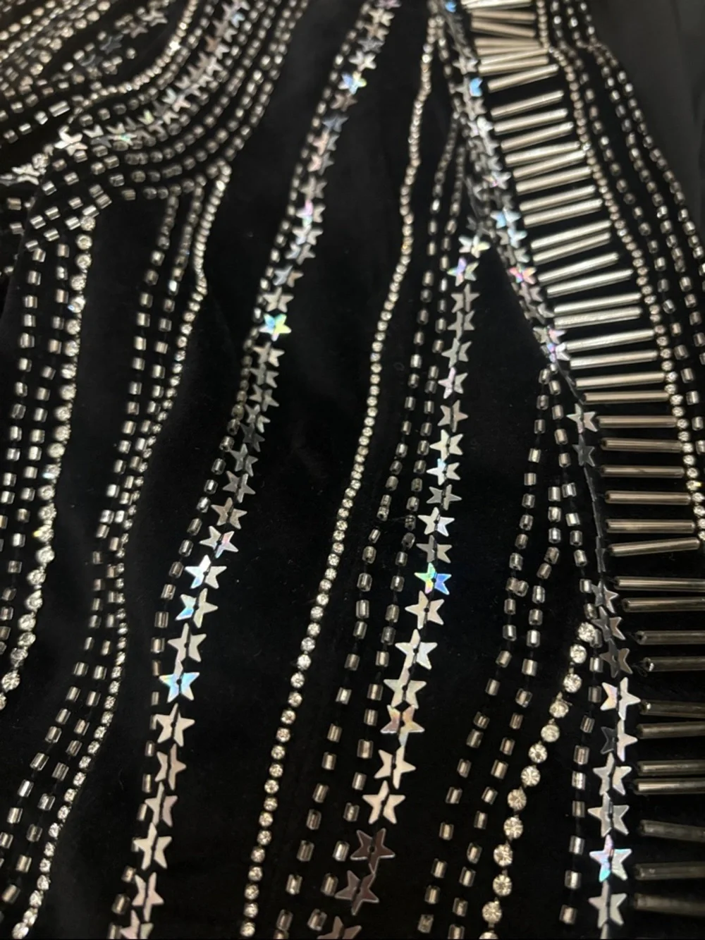 Boston Proper Size Medium Bedazzled Blazer w/Beads, Rhinestones, & Stars